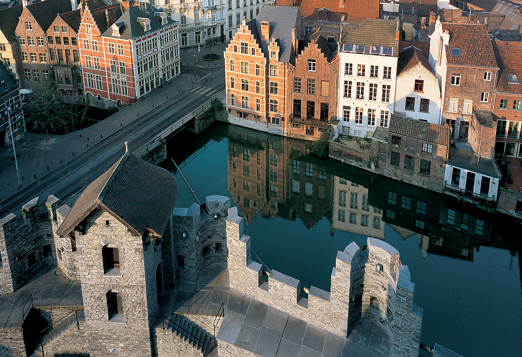 GHENT, The Lieve along the Castle of the Counts