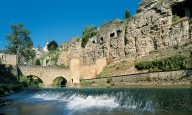 Luxembourg city, fortified bridge &quot;Stierchen&quot;