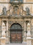 Luxembourg City, the baroque portal of the cathedral