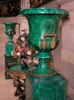 Luxembourg ville, vases en malachite, palais grand-ducal