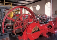 Luxembourg city, machine à vapeur de l&#039;ancienne brasserie Mouse...