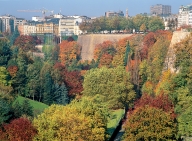 Luxembourg ville, la vallée de la Pétrusse