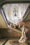 White marble Hercules in the entrance hall of the palace of Charles...