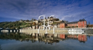 The citadel of Namur is dominating the city and the Meuse 