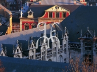 Liege, the city hall behind the former palace of the Prince-Bishops 