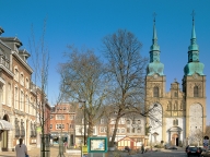 EUPEN, Marktplatz and Saint Nicholas church