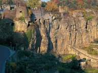 Luxembourg City,the rocky spur of the Bock, valley of the Alzette