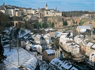 Luxembourg city, a walk along the Corniche road.