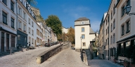 Luxembourg city, division between the upper city and the suburbs.