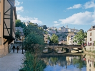 Luxembourg city, banks of the Alzette.