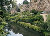 Luxembourg city, terraced gardens of Neumünster Abbey.