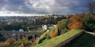 Luxembourg city, panorama from Fort Obergrünewald.