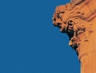 Luxembourg city, gargoyles of the Grand-Ducal palace, Rue du Marché-...