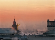 Brussels, the bell tower of the church of Notre-Dame de la chapelle.