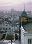 Brussels, vieuw of the centre from the place Royale.