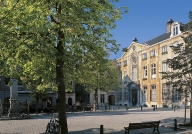 ANTWERP, Vrijdagmarkt square and museum Plantin Moretus