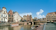 GHENT, quays of the Leie